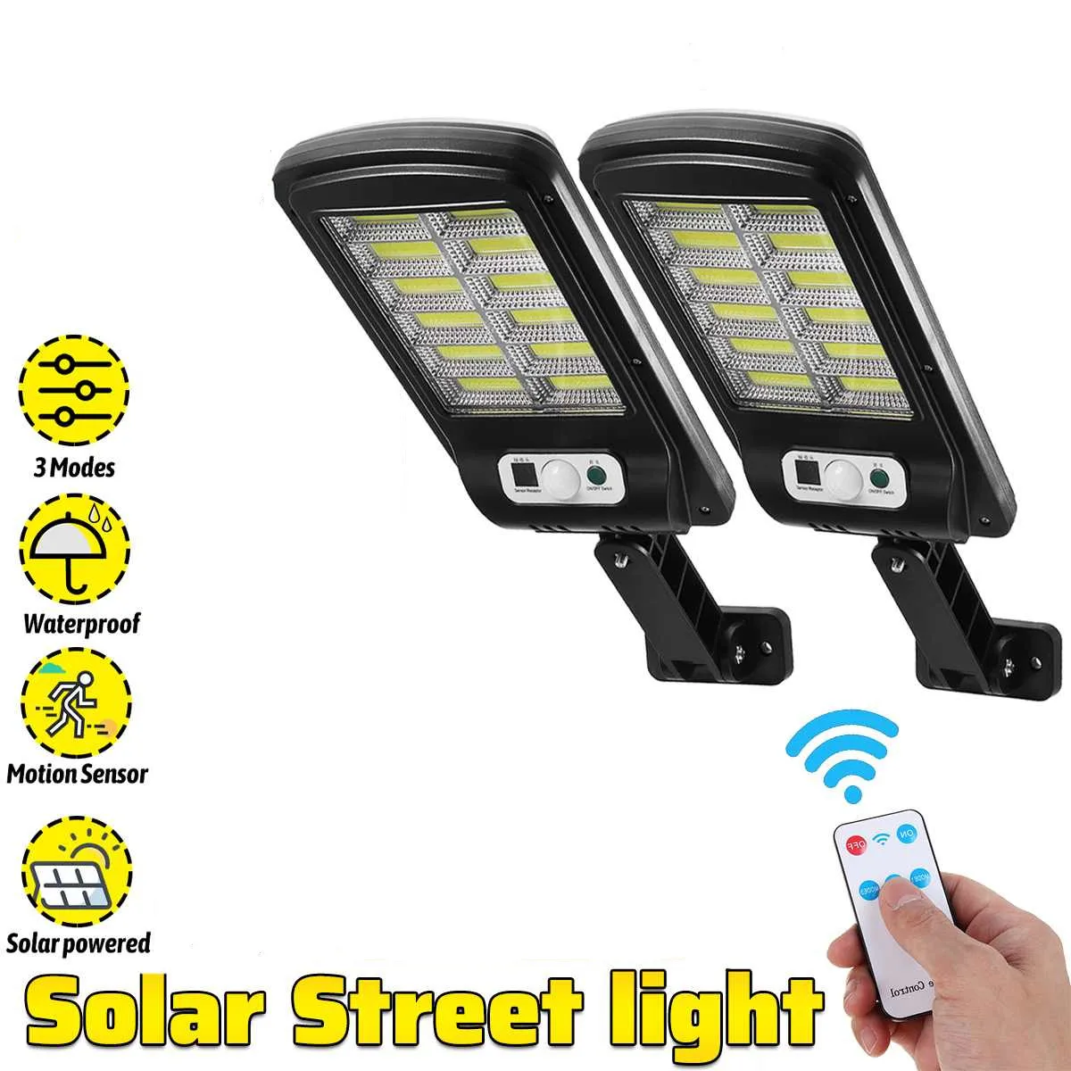 160COB LED Outdoor Solar Street Light PIR Motion Sensor Solar Lamp Powered Sunlight Wall Light IP65 Waterproof Garden Decoration
160COB LED Outdoor Solar Street Light PIR Motion Sensor Solar Lamp Powered Sunlight Wall Light IP65 Waterproof Garden Decoration
