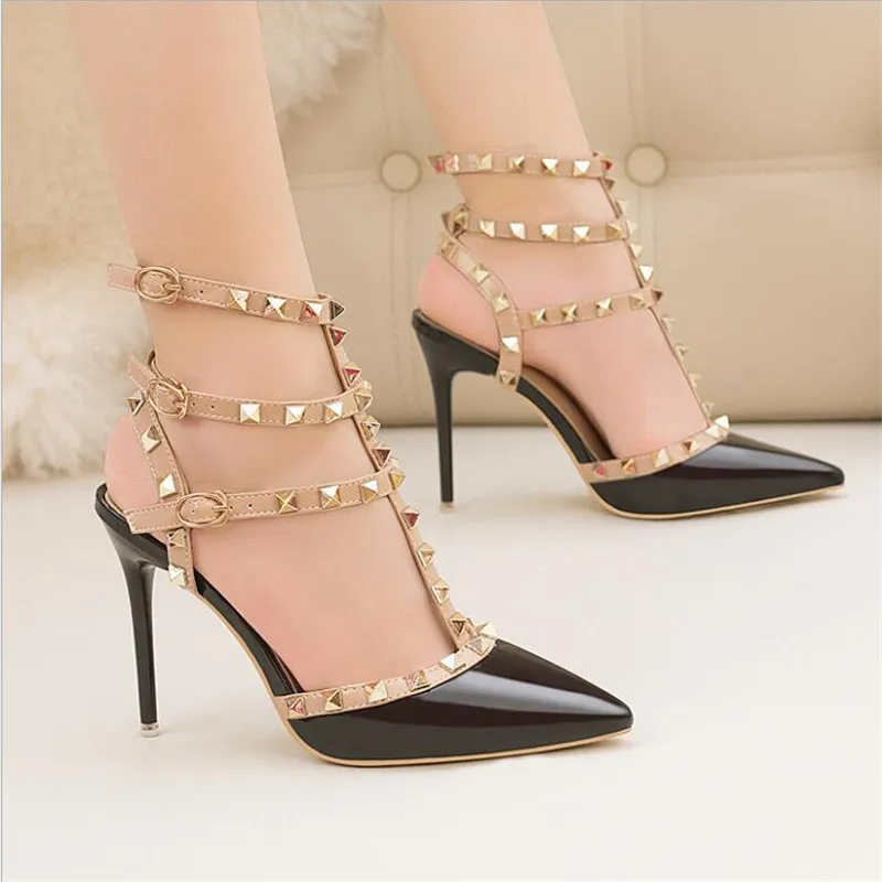Rivet High Heels Luxury Designer Women Shoes Ladies Pumps Sexy Spring Summer 2019 Fashion Sandals Office Dress White Black Shoes
Rivet High Heels Luxury Designer Women Shoes Ladies Pumps Sexy Spring Summer 2019 Fashion Sandals Office Dress White Black Shoes