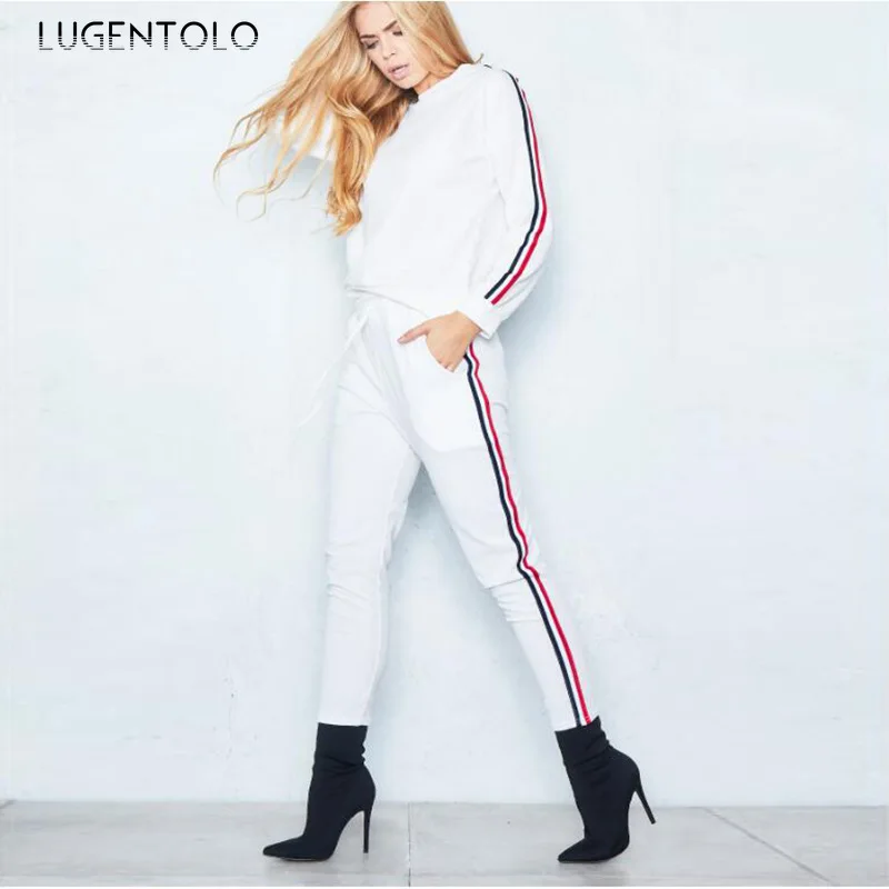 Lugentolo Woemn Two Piece Set Autumn New Solid Color Casual Sports Long Sleeve Top Long pencil Pants Pocket Female Sets
Lugentolo Woemn Two Piece Set Autumn New Solid Color Casual Sports Long Sleeve Top Long pencil Pants Pocket Female Sets