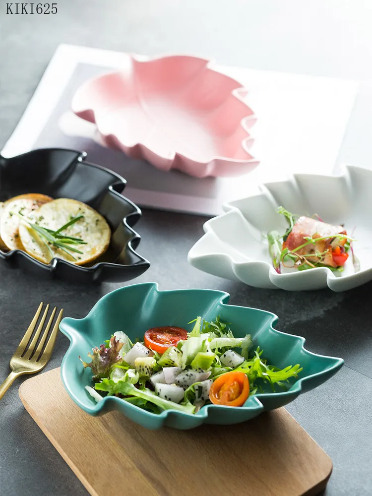 Creative Leaf Salad Plate Ceramic Dinner Plate Home Irregular Main Dish Breakfast Dessert Snack Plate Hotel Restaurant Tableware
Creative Leaf Salad Plate Ceramic Dinner Plate Home Irregular Main Dish Breakfast Dessert Snack Plate Hotel Restaurant Tableware