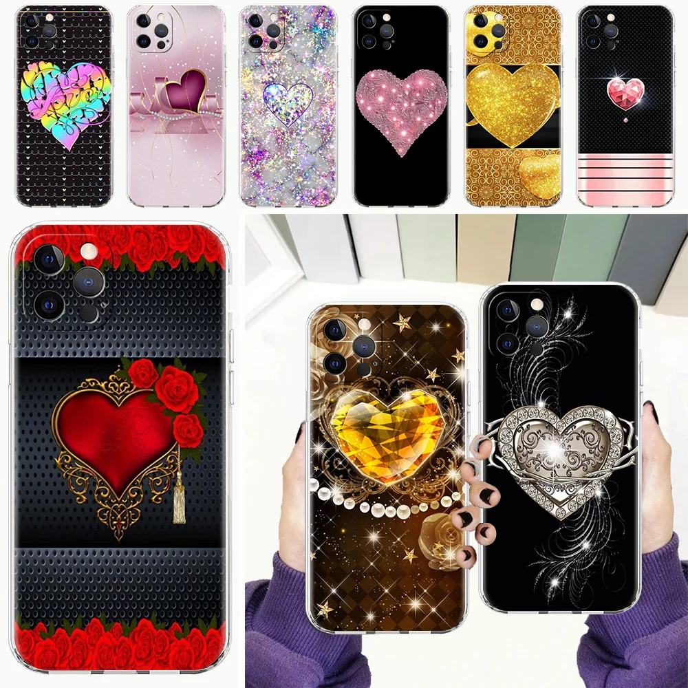 Gold Rose Love Heart Fundas Phone Case For iPhone 13 12 11 Pro Max 8 7 Plus X XS Max XR SE 2020 Transparent Soft Cover Shell Bag
Gold Rose Love Heart Fundas Phone Case For iPhone 13 12 11 Pro Max 8 7 Plus X XS Max XR SE 2020 Transparent Soft Cover Shell Bag