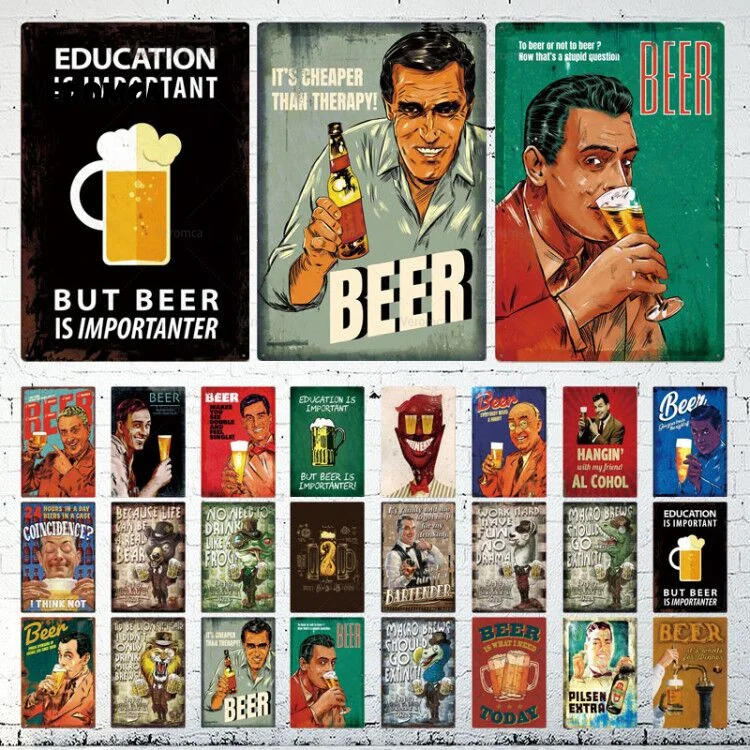 Alcohol Tin Sign Cold Beer Vintage Metal Sign Retro Plates Plaque Sign Metal Wall Decor Wall Poster for Club Pub Man Cave Decor
Alcohol Tin Sign Cold Beer Vintage Metal Sign Retro Plates Plaque Sign Metal Wall Decor Wall Poster for Club Pub Man Cave Decor