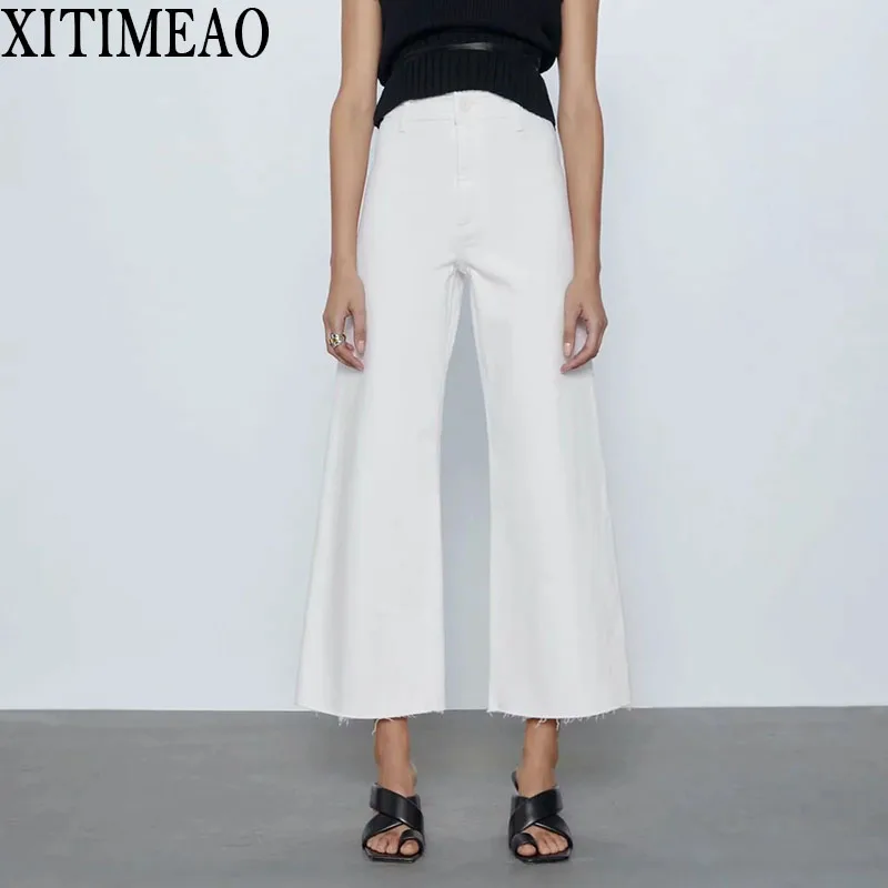 ZA Women 2021 Chic Fashion High Waist Straight Jeans Pants Vintage Zipper Fly Pockets Female Ankle Trousers Pantalones
ZA Women 2021 Chic Fashion High Waist Straight Jeans Pants Vintage Zipper Fly Pockets Female Ankle Trousers Pantalones