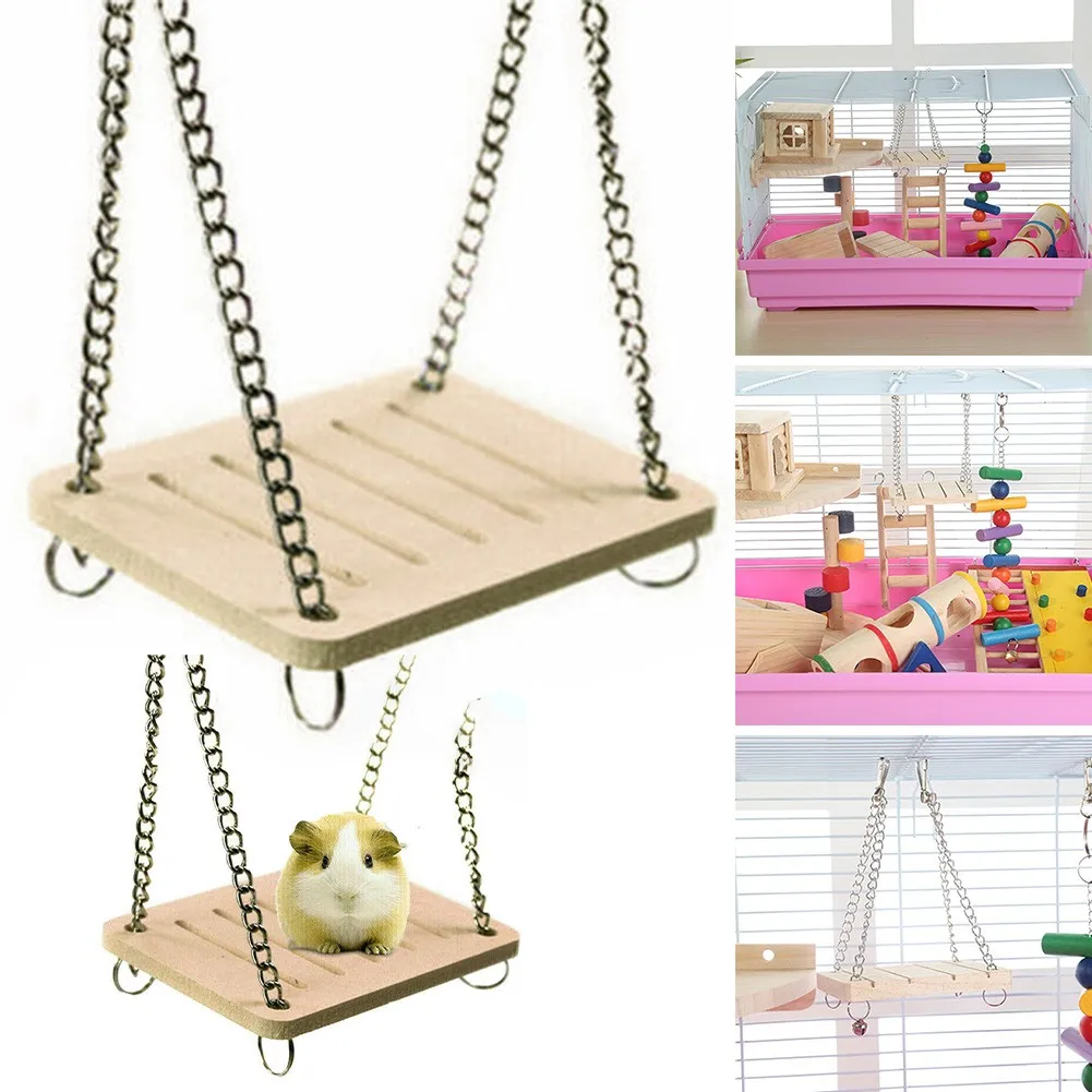 1pc Creative Wooden Hamster Hanging Swing Bed Rats Parrot Small Parrots Exercise Play Toy Animal Sport Equipment
1pc Creative Wooden Hamster Hanging Swing Bed Rats Parrot Small Parrots Exercise Play Toy Animal Sport Equipment