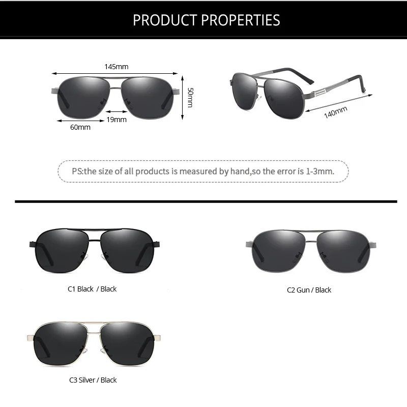 COASION Luxury Brand Polarized Sunglasses Men Vintage Metal Frame Anti-Glare Driving Fishing Sun Glasses Male UV400 CA1493
COASION Luxury Brand Polarized Sunglasses Men Vintage Metal Frame Anti-Glare Driving Fishing Sun Glasses Male UV400 CA1493