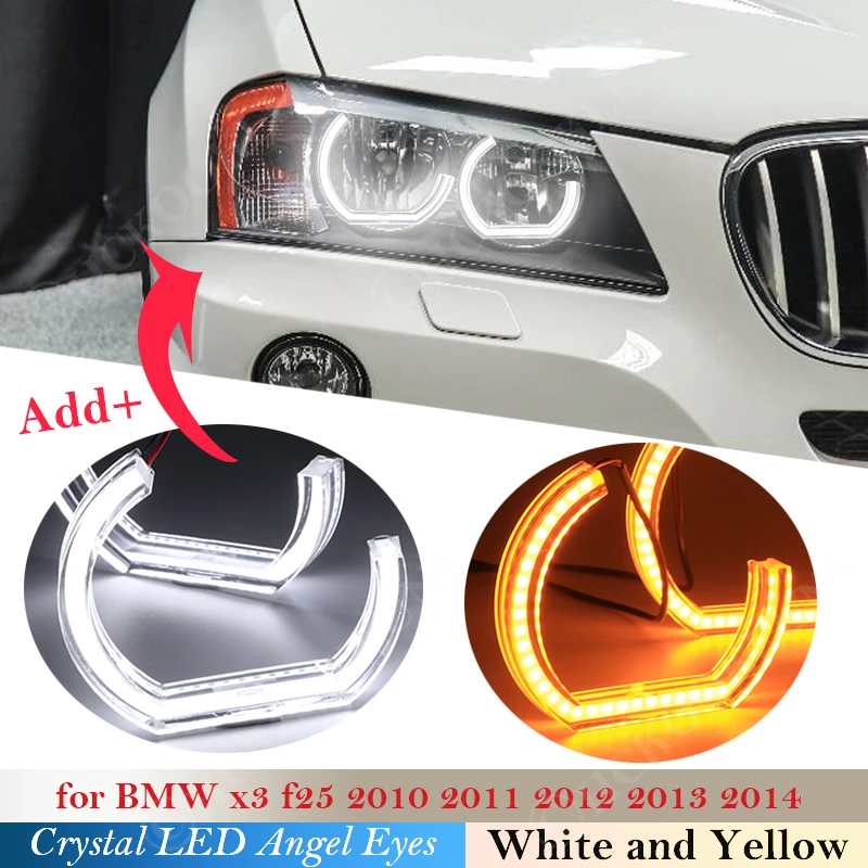 Crystal LED Angel Eyes DTM Style Halo Rings Light kits For BMW X3 F25 2010 2011 2012 2013 2014 Halogen Headlight Turning Signal
Crystal LED Angel Eyes DTM Style Halo Rings Light kits For BMW X3 F25 2010 2011 2012 2013 2014 Halogen Headlight Turning Signal