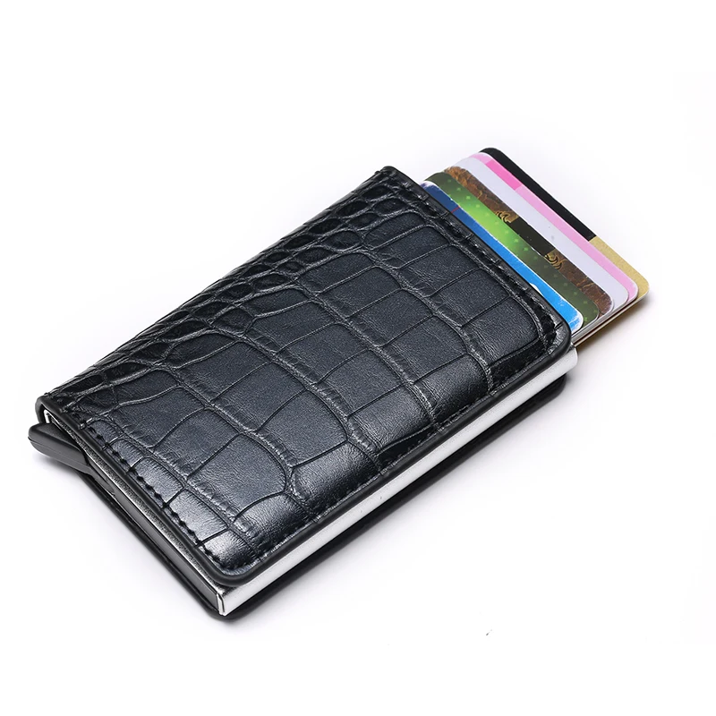 BYCOBECY 2020 Women Men Credit Card Case Business Holder for Aluminum Cards Purse Automatic Wallet | Багаж и сумки