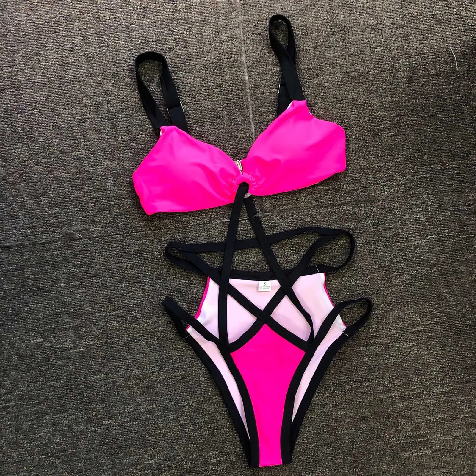 Women Conjoined Solid Color Five-pointed Star Brazilian Swimwear Bikini Swimsuit Bandage Sexy Bodycon Swimsuit Women Biquini 
Women Conjoined Solid Color Five-pointed Star Brazilian Swimwear Bikini Swimsuit Bandage Sexy Bodycon Swimsuit Women Biquini