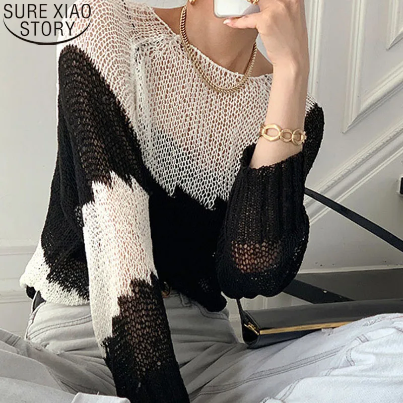 2022 Thin Ice Silk Blouse Hollow Loose Long Sleeve Knitted Shirt Korean Popular Sunscreen Mesh Shirt Woman Blusas Mujer 14812
2022 Thin Ice Silk Blouse Hollow Loose Long Sleeve Knitted Shirt Korean Popular Sunscreen Mesh Shirt Woman Blusas Mujer 14812