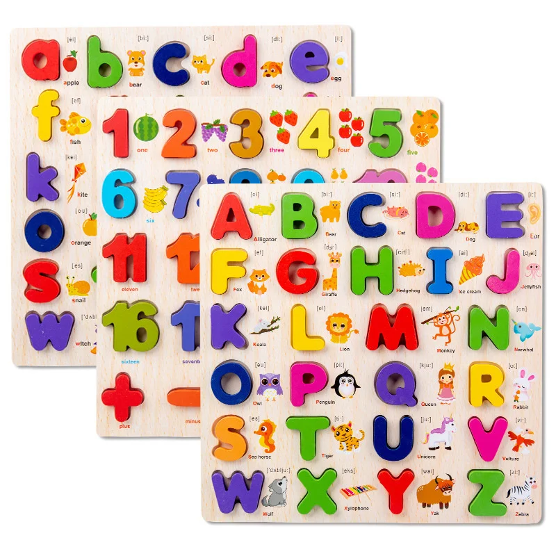Wood English Letters Cartoon Puzzle 3D Digital Number Board Math Toy Kids Learning Toy Baby Wooden Educational Toys for Children
Wood English Letters Cartoon Puzzle 3D Digital Number Board Math Toy Kids Learning Toy Baby Wooden Educational Toys for Children