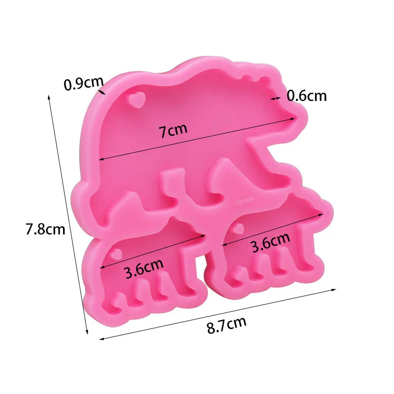 3pcs Bear Family Silicone Mould DIY Resin Crystal UV Epoxy Earrings Necklace Pendants Mold Keychain Decoration Casting
3pcs Bear Family Silicone Mould DIY Resin Crystal UV Epoxy Earrings Necklace Pendants Mold Keychain Decoration Casting