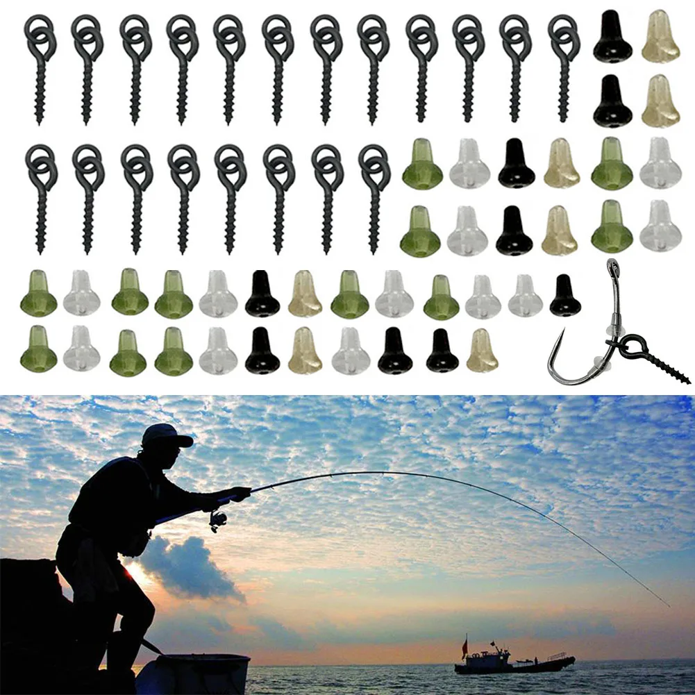 20pcs Bait Screws With O-Rings 20pcs Hook Stops Carp Fishing Tackle Chod Rigs For Fixing Swivels Fishing Equipment Pesca
20pcs Bait Screws With O-Rings 20pcs Hook Stops Carp Fishing Tackle Chod Rigs For Fixing Swivels Fishing Equipment Pesca