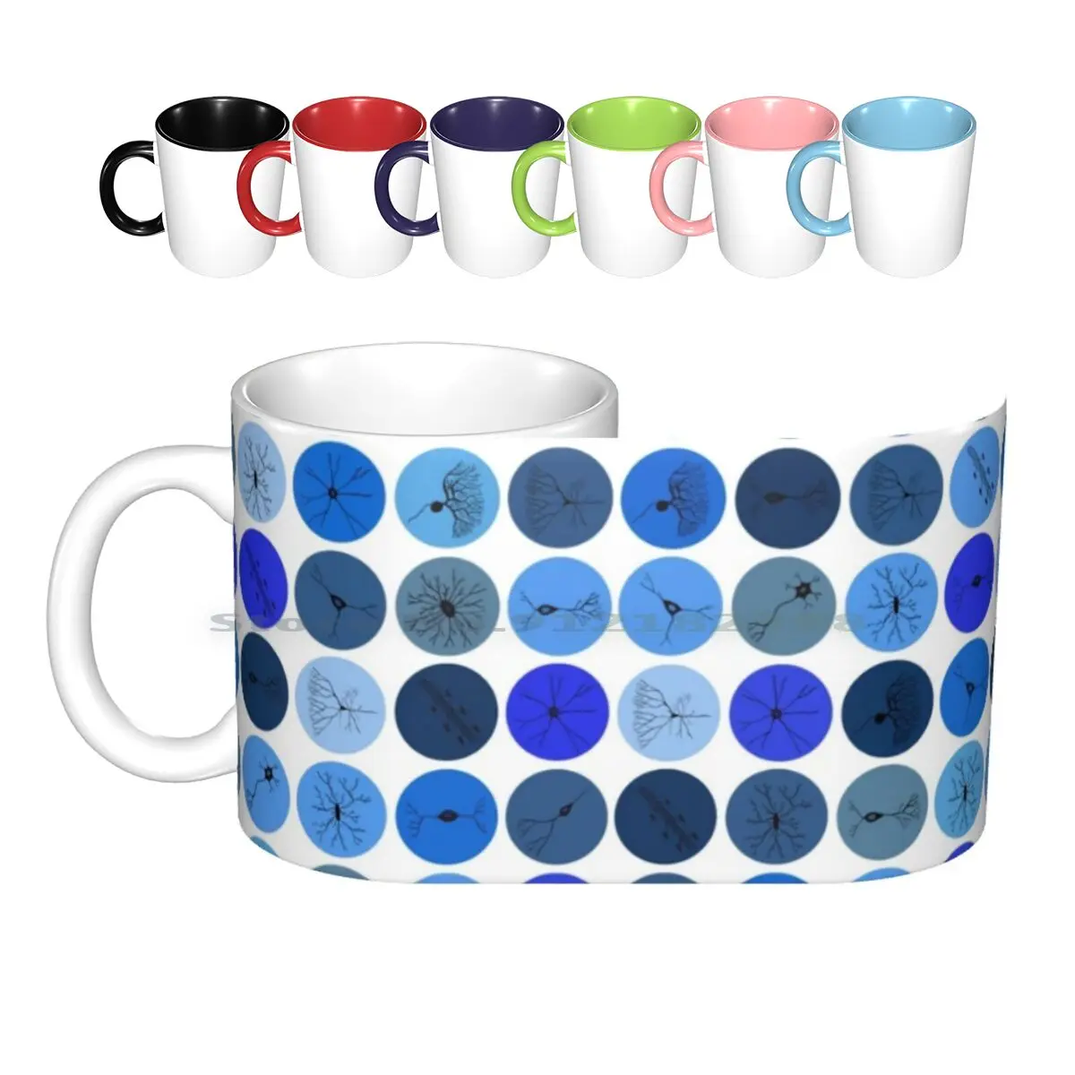 

Blue Neuron Dots Ceramic Mugs Coffee Cups Milk Tea Mug Neuroscience Brain Brain Cell Neuron Synapse Glia Cells System Neurology