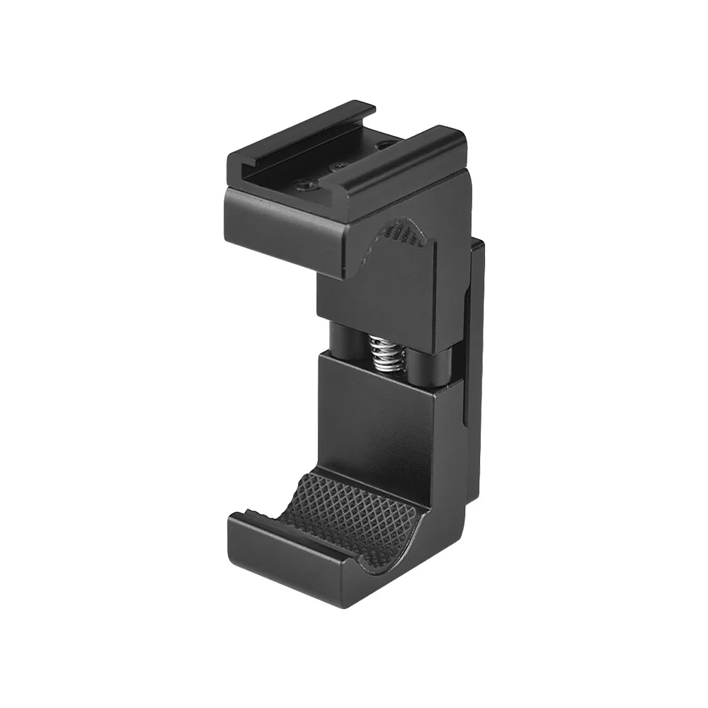Q12 Adjustable Aluminum Alloy Phone Holder Clip 1/4" Screw Holes with Cold Shoe Socket for iPhone Samsung Huawei Xiaomi 63-90mm
Q12 Adjustable Aluminum Alloy Phone Holder Clip 1/4" Screw Holes with Cold Shoe Socket for iPhone Samsung Huawei Xiaomi 63-90mm