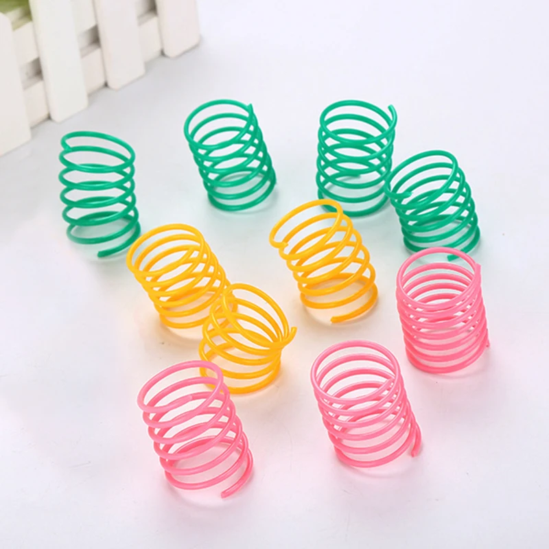 10Pcs Cat Spring Toy Plastic Colorful Coil Spiral Springs Pet Action Wide Durable Interactive Toys
10Pcs Cat Spring Toy Plastic Colorful Coil Spiral Springs Pet Action Wide Durable Interactive Toys