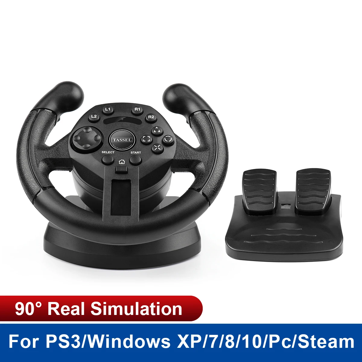 

Гоночный руль вращение на 180 ° для PS3 PS2 PC Паровая USB Педаль Вибрация ПК симулятор игровые колеса Видео игровой контроллер