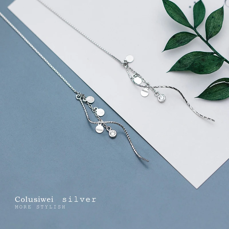 COLUSIWEI Real Pure 925 Sterling Silver Wave Drop Earrings for Women Long Chain Tassel Dangle Earring Fashion Jewelry Brincos
COLUSIWEI Real Pure 925 Sterling Silver Wave Drop Earrings for Women Long Chain Tassel Dangle Earring Fashion Jewelry Brincos