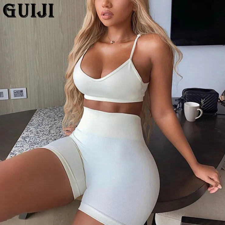 【GUIJI】Ready Stock 2021 Solid Color Women's Tight-fitting Sportswear Vest + Shorts Sports Suit Casual Women's Clothing
【GUIJI】Ready Stock 2021 Solid Color Women's Tight-fitting Sportswear Vest + Shorts Sports Suit Casual Women's Clothing
