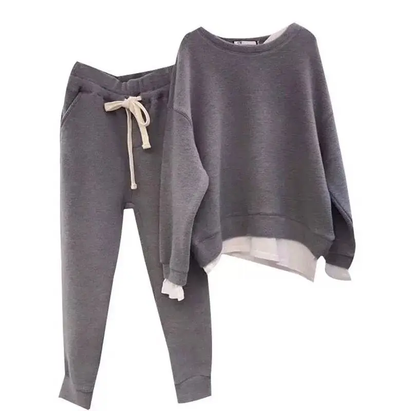 Women's Two Paper Split Joint Loose Sweater Pants Two Piece Set Woman Suit Casual Tracksuit Hoodies And Sweatpants Streetwear
Women's Two Paper Split Joint Loose Sweater Pants Two Piece Set Woman Suit Casual Tracksuit Hoodies And Sweatpants Streetwear
