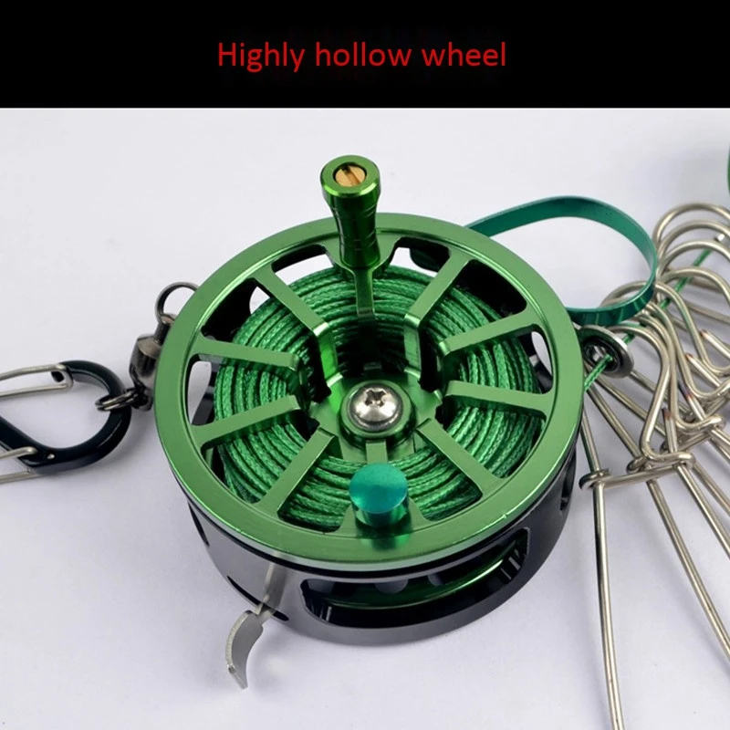 Fishing Stringer Stainless Steel Fishing Lock Buckle with Reel Live Fish Locks Retractable Rope with Float Carabiner
Fishing Stringer Stainless Steel Fishing Lock Buckle with Reel Live Fish Locks Retractable Rope with Float Carabiner