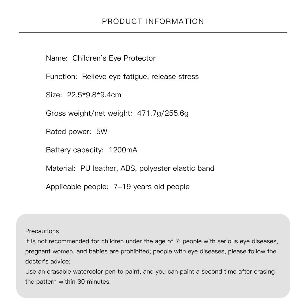 Children Cartoon Eye Massager Hot Compress Eye Mask Vibration Massage Device Protection Eye Relieves Fatigue and Dark Circles
Children Cartoon Eye Massager Hot Compress Eye Mask Vibration Massage Device Protection Eye Relieves Fatigue and Dark Circles