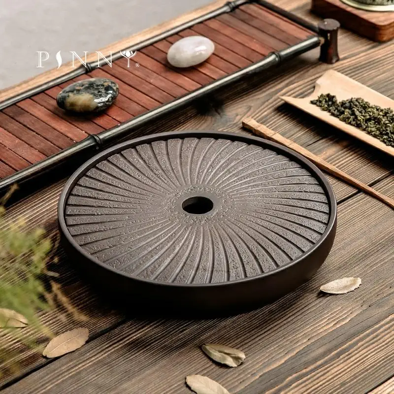 PINNY Yixing Purple Clay Round Tea Tray 20.7*20.7*4.2cm Chinese Tea Ceremony Table Hand Made Kung Fu Tea Tray Teapot Crafts Tray
PINNY Yixing Purple Clay Round Tea Tray 20.7*20.7*4.2cm Chinese Tea Ceremony Table Hand Made Kung Fu Tea Tray Teapot Crafts Tray