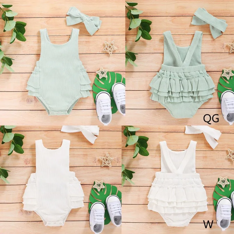 2020 Baby Summer Clothing Newborn Baby Kids Girls Sleeveless Bodysuit Striped Jumpsuit Outfits Backless Clothes Headband Set
2020 Baby Summer Clothing Newborn Baby Kids Girls Sleeveless Bodysuit Striped Jumpsuit Outfits Backless Clothes Headband Set