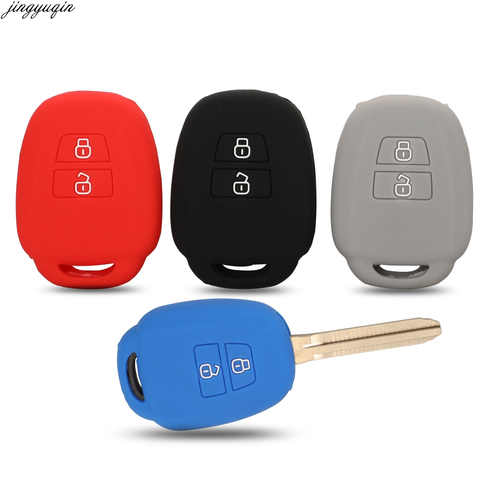 Jingyuqin 2 Buttons Remote Silicone Car Key Case Cover For Toyota Yaris Camry Corolla Echo Rav4 Prado Highlander Reiz Holder
Jingyuqin 2 Buttons Remote Silicone Car Key Case Cover For Toyota Yaris Camry Corolla Echo Rav4 Prado Highlander Reiz Holder