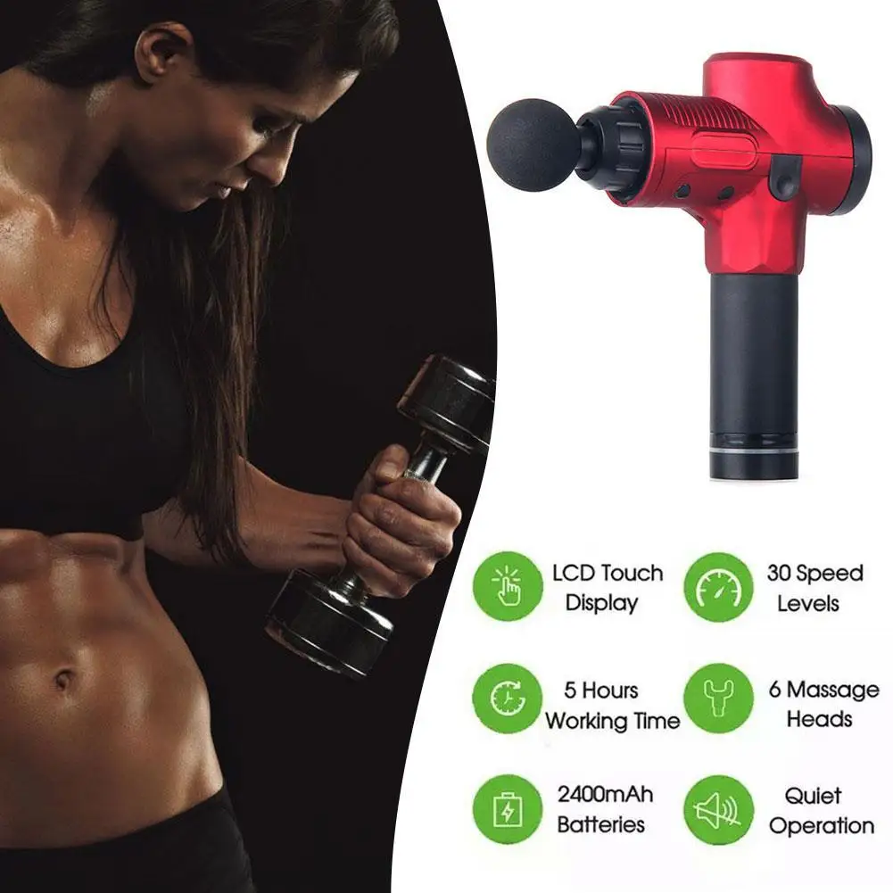 LCD Display Electric Muscle Massage Gun 30 Gears Fascia Deep Tissue Massager Neck Body Back Relaxation Pain Relief Fitness Tools
LCD Display Electric Muscle Massage Gun 30 Gears Fascia Deep Tissue Massager Neck Body Back Relaxation Pain Relief Fitness Tools