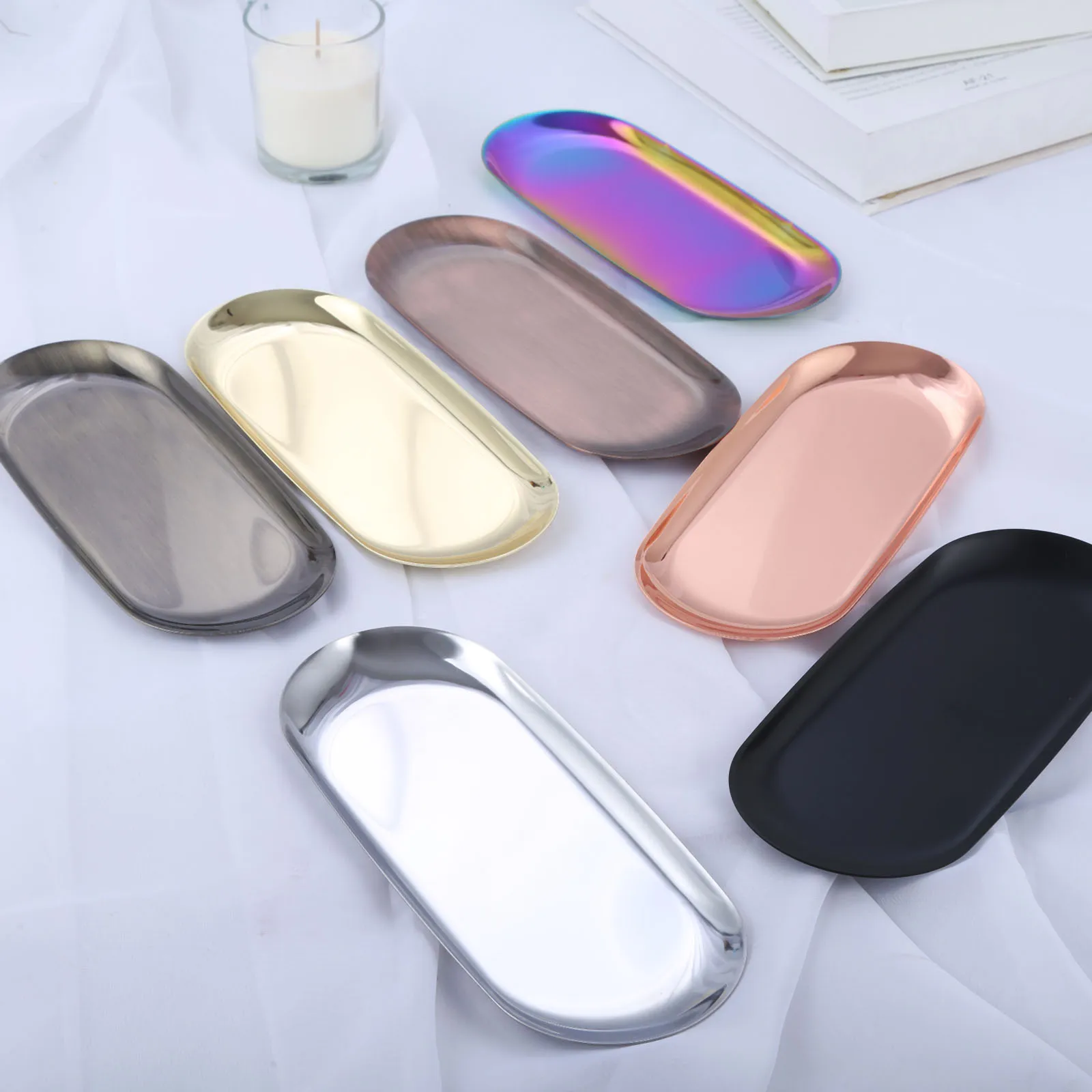 1pc Candle Tray Stainless Steel Storage Plate Cosmetics Nordic Style Oval Aromatherapy Small Dish Minimalism Home Decor SPA
1pc Candle Tray Stainless Steel Storage Plate Cosmetics Nordic Style Oval Aromatherapy Small Dish Minimalism Home Decor SPA