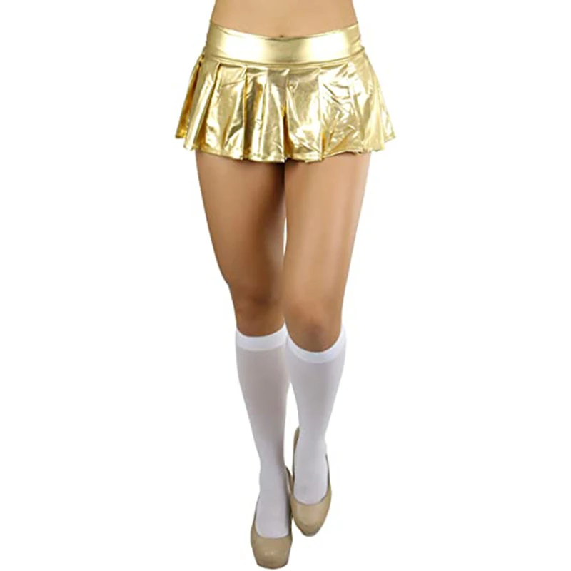 Women Faux Leather Mini Skirt Shiny Metallic Low Waist Solid Color Short Pleated Skirt Female Clubwear Skirts
Women Faux Leather Mini Skirt Shiny Metallic Low Waist Solid Color Short Pleated Skirt Female Clubwear Skirts
