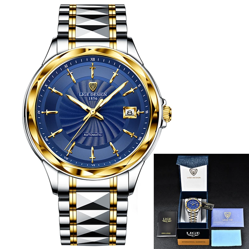 LIGE 2020 New Sapphire Glass Men Watch Stainless Steel 100m Waterproof Mechanical Watch Luxury Automatic Watcatches reloj hombre
LIGE 2020 New Sapphire Glass Men Watch Stainless Steel 100m Waterproof Mechanical Watch Luxury Automatic Watcatches reloj hombre