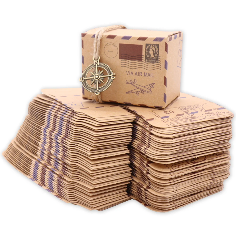 

50 шт. новый дизайн штампов Свадебная винтажная коробка для конфет упаковка для шоколада Крафтовая Подарочная коробка свадебные сувениры и подарки сумка товары Вечерние