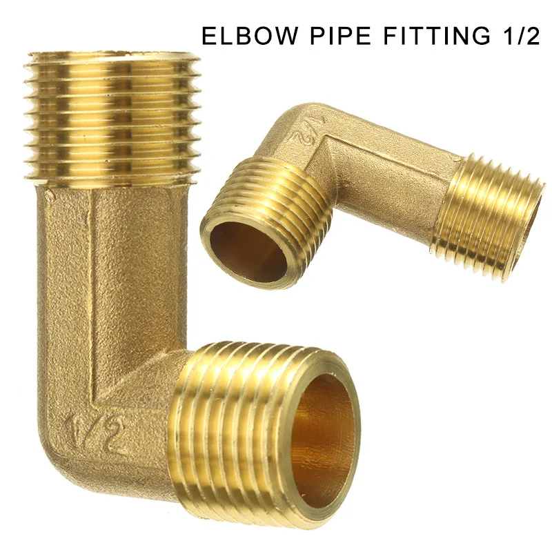 1pc Brass Elbow Pipe Fitting 90 Degree 1/2 PT Male x 1/2 PT Male Connector Pipes Suitable for Air Water Fuel Oil
1pc Brass Elbow Pipe Fitting 90 Degree 1/2 PT Male x 1/2 PT Male Connector Pipes Suitable for Air Water Fuel Oil