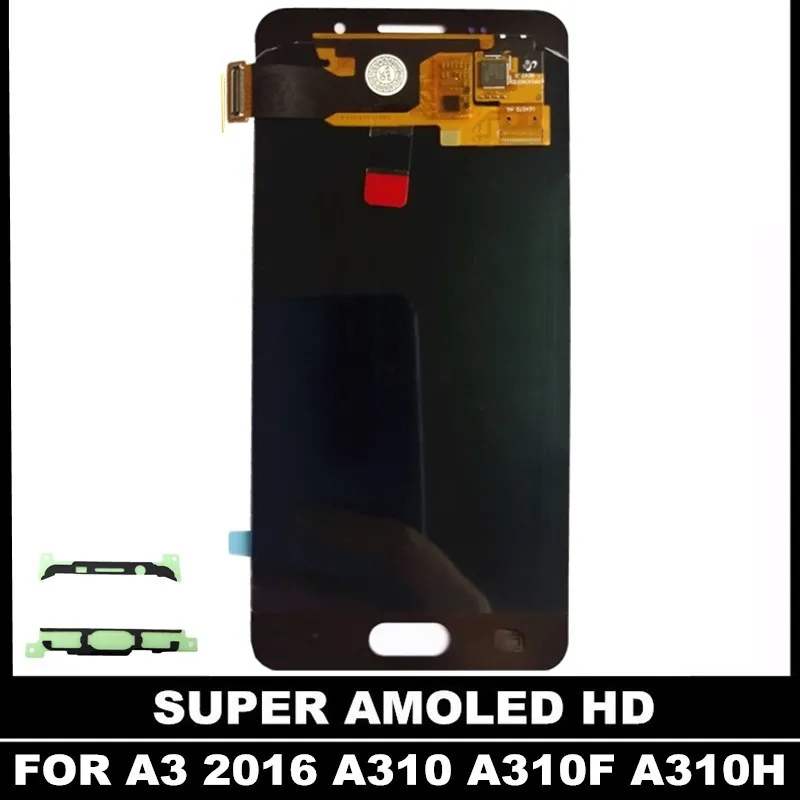 AMOLED LCDs для Samsung Galaxy A3 2016 A310 A310F A310H A310M A310Y ЖК дисплей с сенсорным дигитайзером