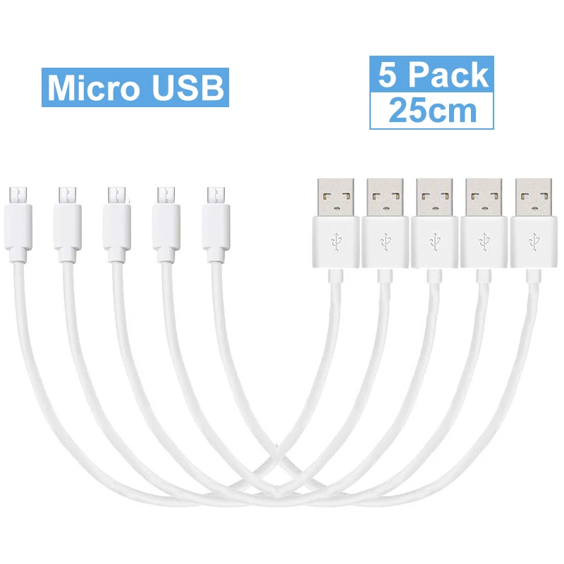 Короткий Micro USB кабель (25 см) Android легкий переносной практичный зарядный для
