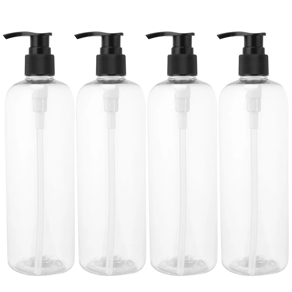 4Pcs 500ml Press Pump Bottle Emulsion Bottle Travel Subpackaing Bottle Refillable Bottle (Black Bottle and Black Pump)
4Pcs 500ml Press Pump Bottle Emulsion Bottle Travel Subpackaing Bottle Refillable Bottle (Black Bottle and Black Pump)