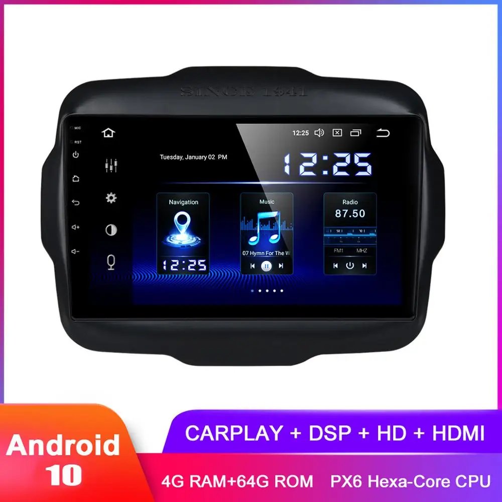 Dasaita 9" IPS Android 10 Car Stereo GPS For Renegade 2016 2017 2018 Carplay In Dash Auto Radio FM WiFi DSP Audio Video Headunit
Dasaita 9" IPS Android 10 Car Stereo GPS For Renegade 2016 2017 2018 Carplay In Dash Auto Radio FM WiFi DSP Audio Video Headunit
