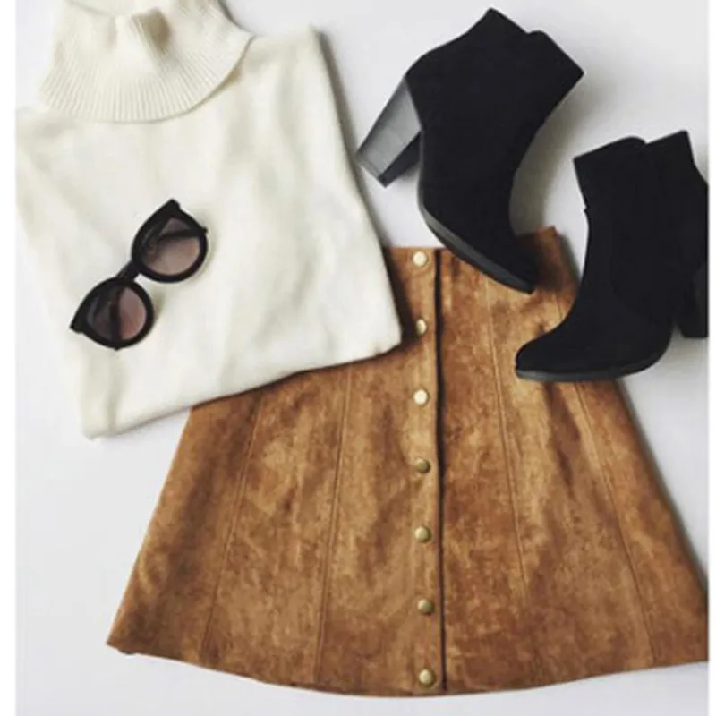 Women Casual Skirt 2020 Party Mini Womens High Waist Short Skirts Autumn Winter Button bodycon Lace Up Suede Leather Skirt
Women Casual Skirt 2020 Party Mini Womens High Waist Short Skirts Autumn Winter Button bodycon Lace Up Suede Leather Skirt