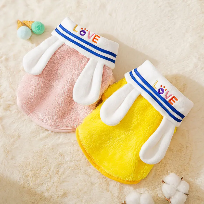 New autumn and winter three-dimensional rabbit ears two-legged flannel dog two-legged suit cat cartoon pet cat clothes
New autumn and winter three-dimensional rabbit ears two-legged flannel dog two-legged suit cat cartoon pet cat clothes