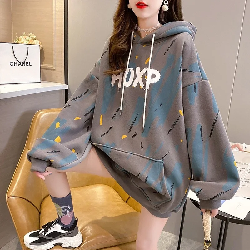 Women's Sweater 2021 Autumn & Winter New Korean Fashion Foreign Style Hooded Letter Printing Loose and Thin Ins Thickening Trend
Women's Sweater 2021 Autumn & Winter New Korean Fashion Foreign Style Hooded Letter Printing Loose and Thin Ins Thickening Trend