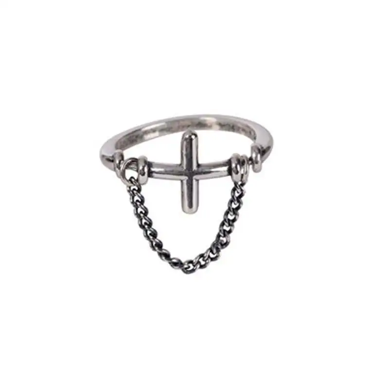 Vintage Silver Color Metal Punk Cross Chain Open Rings Belt Buckle Jewelry Gifts Design Finger Rings for Women Men Part
Vintage Silver Color Metal Punk Cross Chain Open Rings Belt Buckle Jewelry Gifts Design Finger Rings for Women Men Part