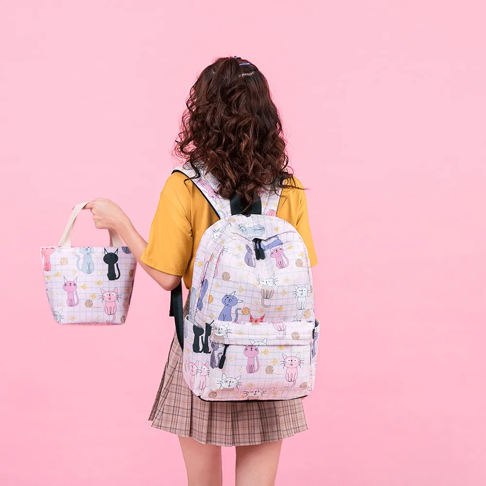 2pcs Cat Backpack for Woman Waterproof Women Backpacks Canvas Knapsack Girls Teenager Book Bag School Supplies Kawaii Backpack
2pcs Cat Backpack for Woman Waterproof Women Backpacks Canvas Knapsack Girls Teenager Book Bag School Supplies Kawaii Backpack