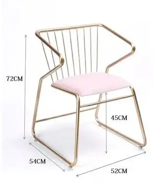 Nordic iron golden chair creative personalized dining chair leisure chair dressing chair manicure chair back designer chair
Nordic iron golden chair creative personalized dining chair leisure chair dressing chair manicure chair back designer chair