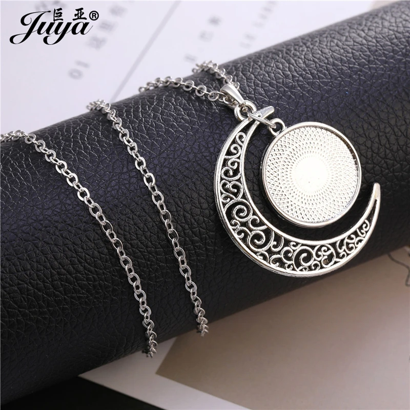 5PCS Moon Pendant Necklaces For Women 20mm Blank Tray Matched 45+5cm Metal Chains DIY Epoxy Resin Jewelry Making Findings Crafts
5PCS Moon Pendant Necklaces For Women 20mm Blank Tray Matched 45+5cm Metal Chains DIY Epoxy Resin Jewelry Making Findings Crafts