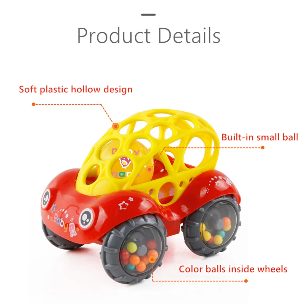 Juguetes Para Nios Car Baby Infant Colorful Ball Soft Hand Bell Inertial Car Music Rattle Toy Kids Gift
Juguetes Para Nios Car Baby Infant Colorful Ball Soft Hand Bell Inertial Car Music Rattle Toy Kids Gift