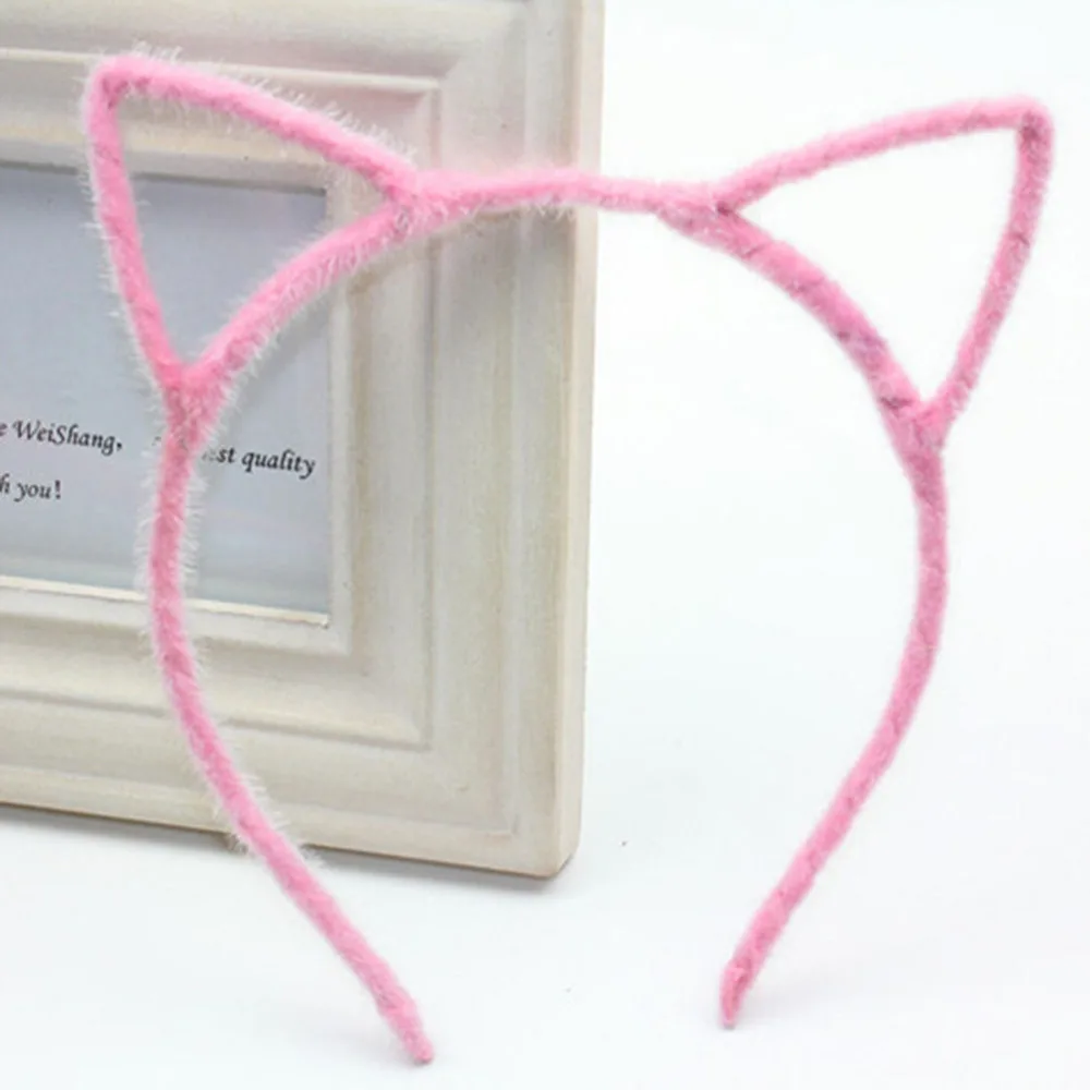 New Hair Accessories Cute Girls Headband Band Cat Ear With Cloth Sexy scrunchy Plastic Inside | Аксессуары для одежды