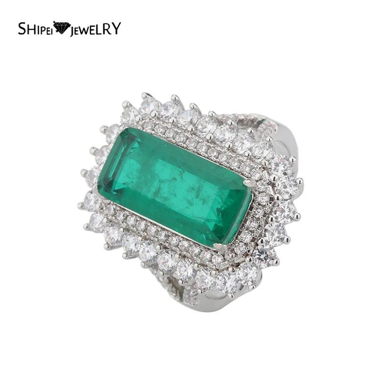 Shipei Luxury 925 Sterling Silver Emerald Created Moissanite Gemstone Wedding Fine Jewelry Vintage Ring For Women Wholesale
Shipei Luxury 925 Sterling Silver Emerald Created Moissanite Gemstone Wedding Fine Jewelry Vintage Ring For Women Wholesale