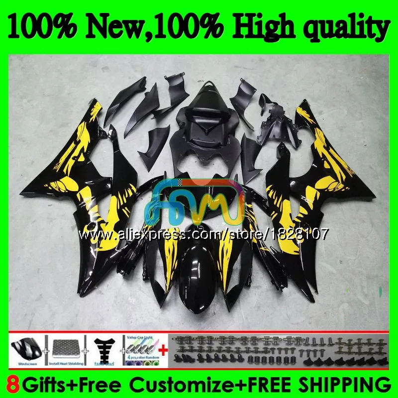 YZF-600 For YAMAHA Yellow black YZF R6 YZF600 YZFR6 08 13 14 15 16 75BS.181 YZF 600 R 6 YZF-R6 2008 2013 2014 2015 2016 Fairing
YZF-600 For YAMAHA Yellow black YZF R6 YZF600 YZFR6 08 13 14 15 16 75BS.181 YZF 600 R 6 YZF-R6 2008 2013 2014 2015 2016 Fairing