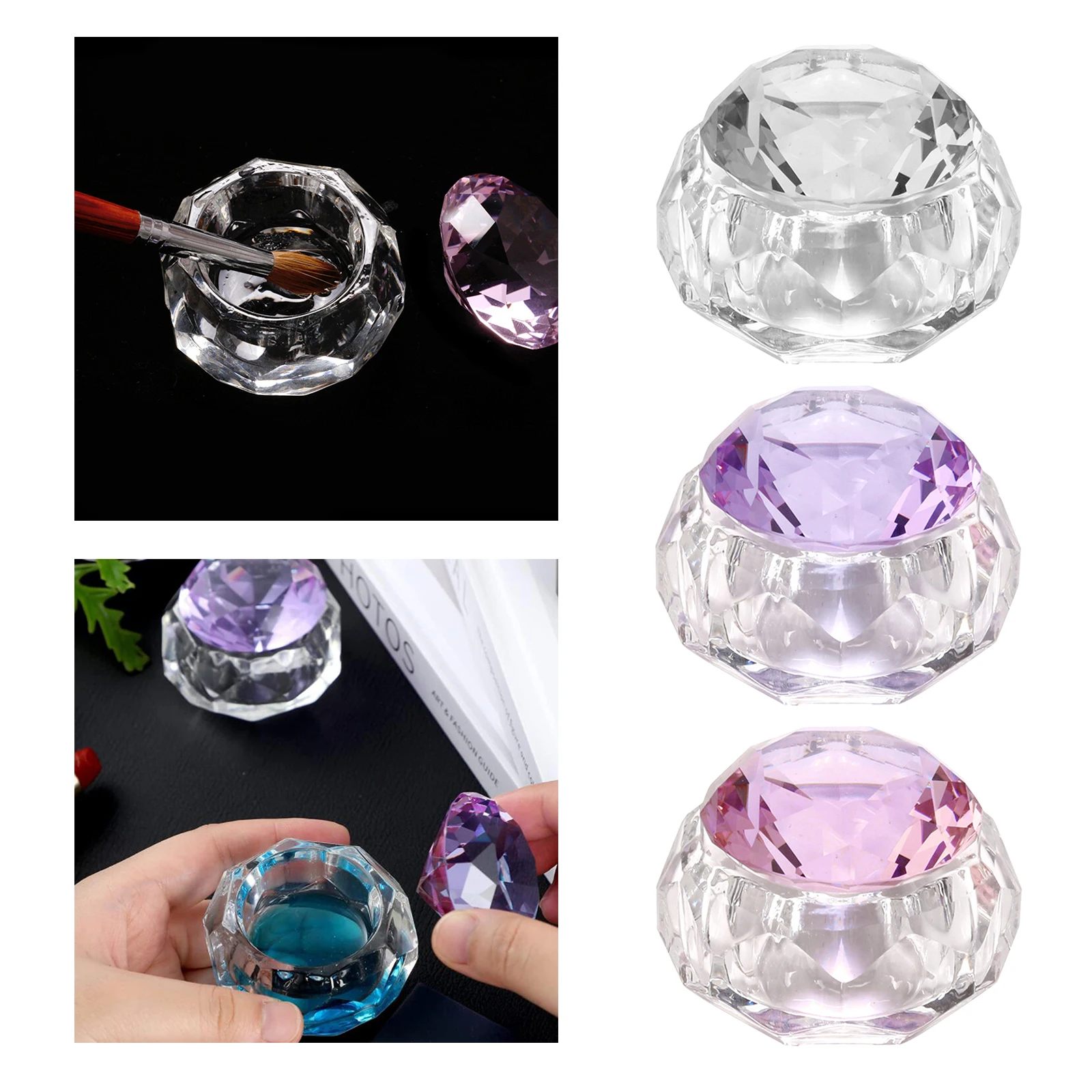 Crystal Acrylic Liquid Dish Dappen Dish Glass Cup with Lid Bowl for Powder Monomer Nail Art Tool Kit Manicure Styling Tools
Crystal Acrylic Liquid Dish Dappen Dish Glass Cup with Lid Bowl for Powder Monomer Nail Art Tool Kit Manicure Styling Tools